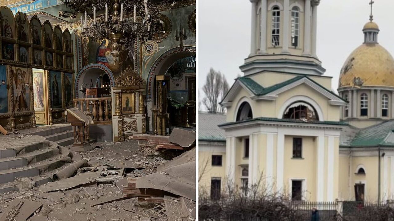 In Zaporizhzhia, a Russian attack destroyed the UOC-MP Cathedral, and the ceiling collapsed. Photos and video