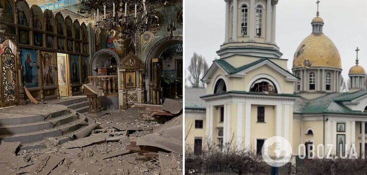 In Zaporizhzhia, a Russian attack destroyed the UOC-MP Cathedral, and the ceiling collapsed. Photos and video