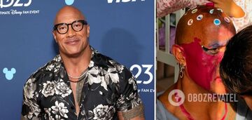 Nosił rzęsy i szminkę: Dwayne "The Rock" Johnson pokazuje, jak córki przygotowały go na siłownię. Wideo