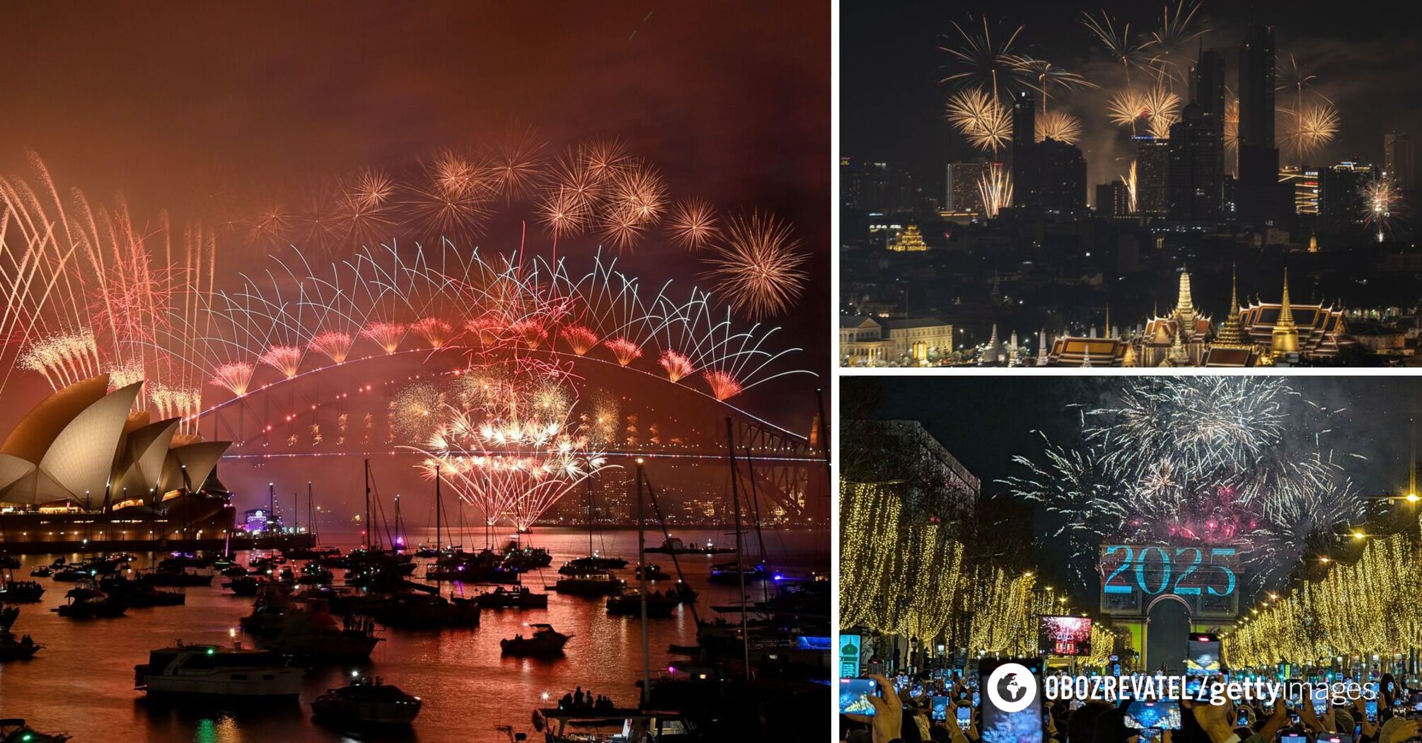 Drones, fireworks, and crowded squares: how New Year's Eve was celebrated around the world. Photo report