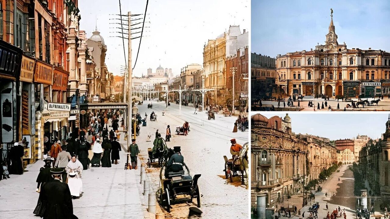 The web shows how Khreshchatyk and Horodetskyi Street in Kyiv looked like in the 1900s. Archival photos