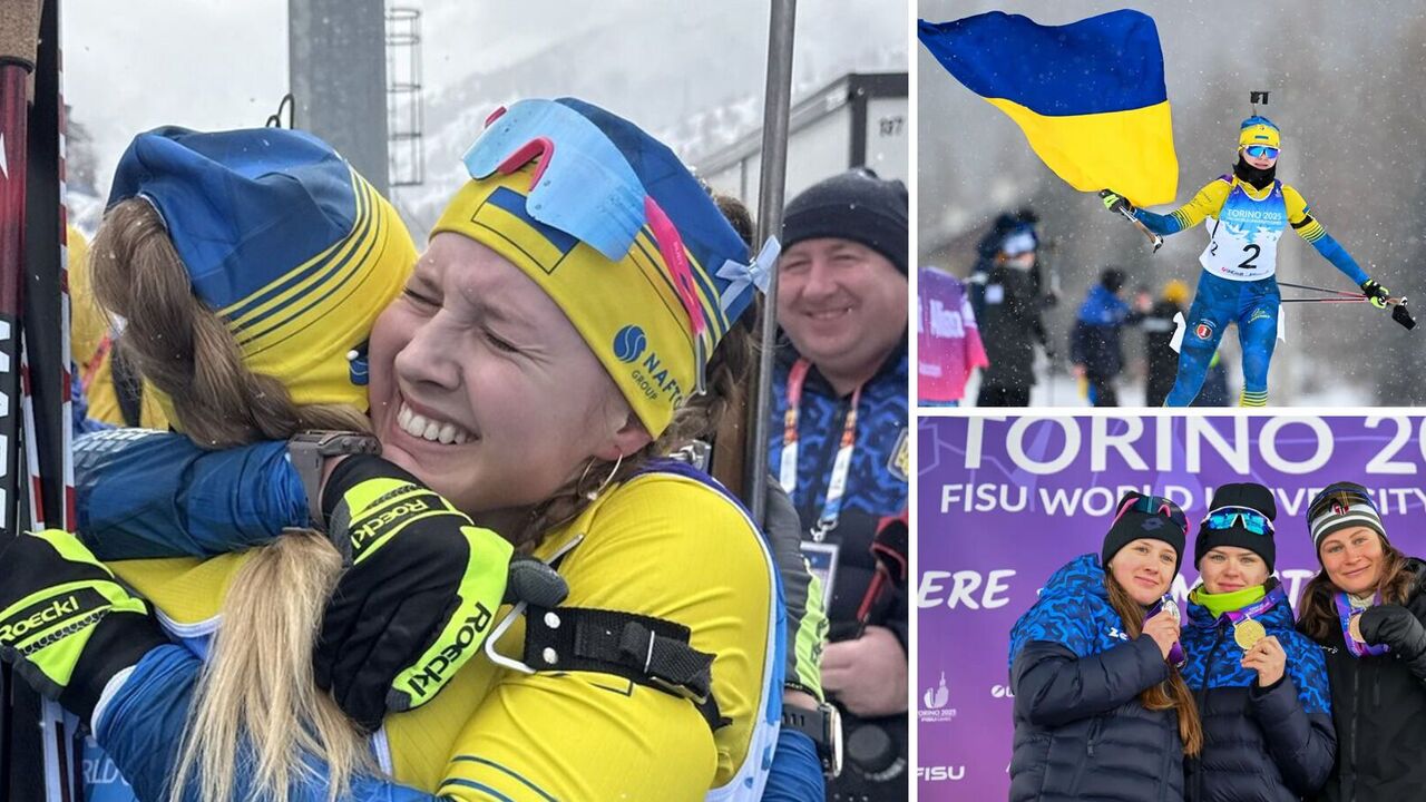 Finish with a yellow and blue flag! Ukraine has made a golden double in biathlon at the 2025 Universiade. Watch the video
