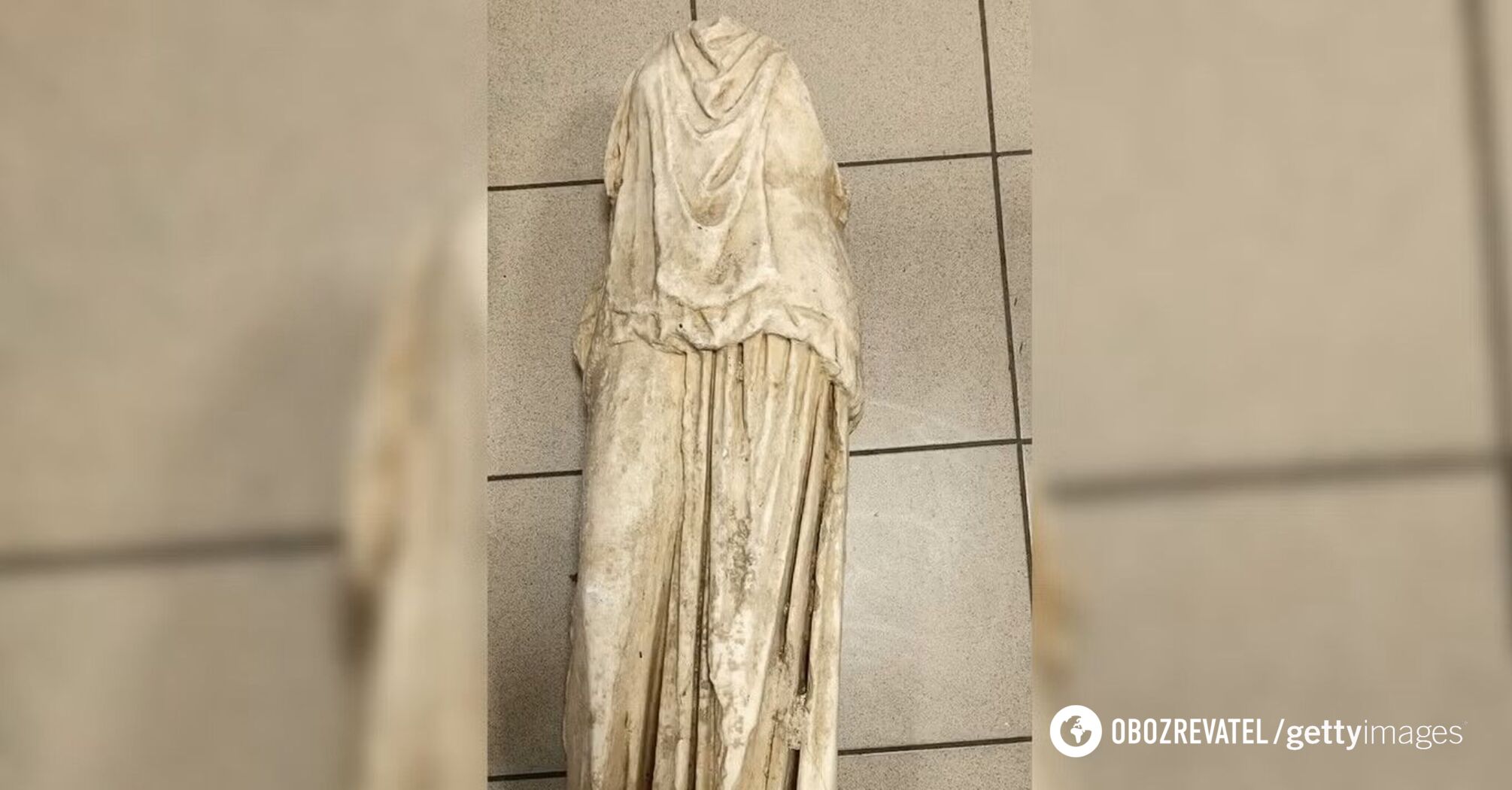 A 2000-year-old statue of a woman found in a garbage bag in Greece