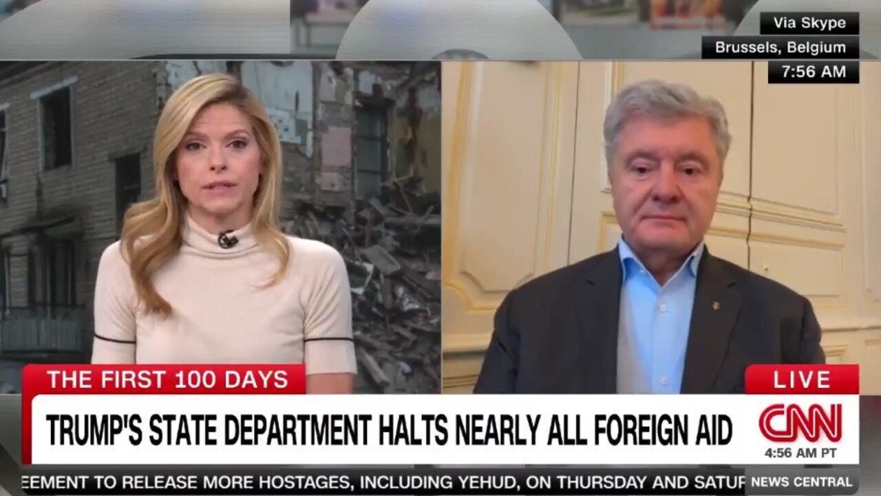 "We pin very high hopes on Trump for a just resolution of the war," Poroshenko said