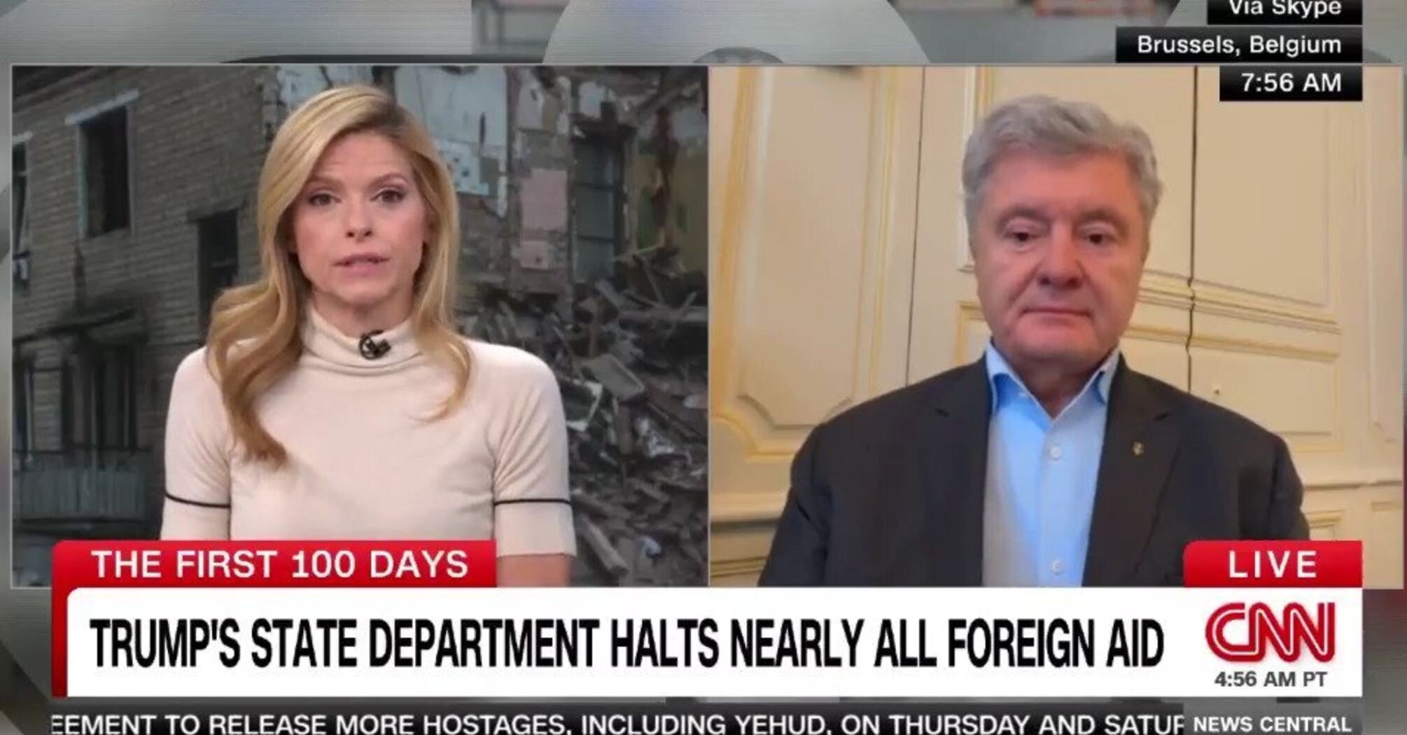 "We pin very high hopes on Trump for a just resolution of the war," Poroshenko said