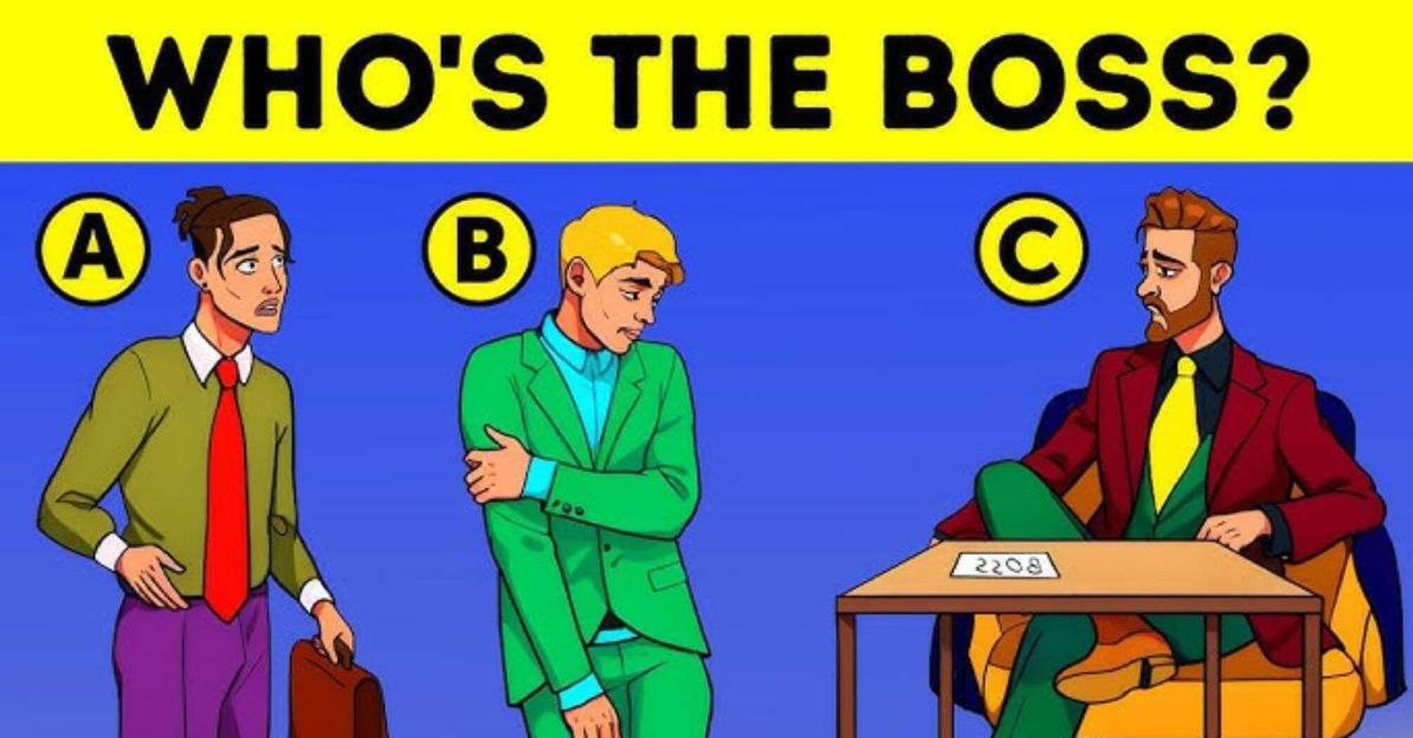 Guess who's boss: an interesting puzzle