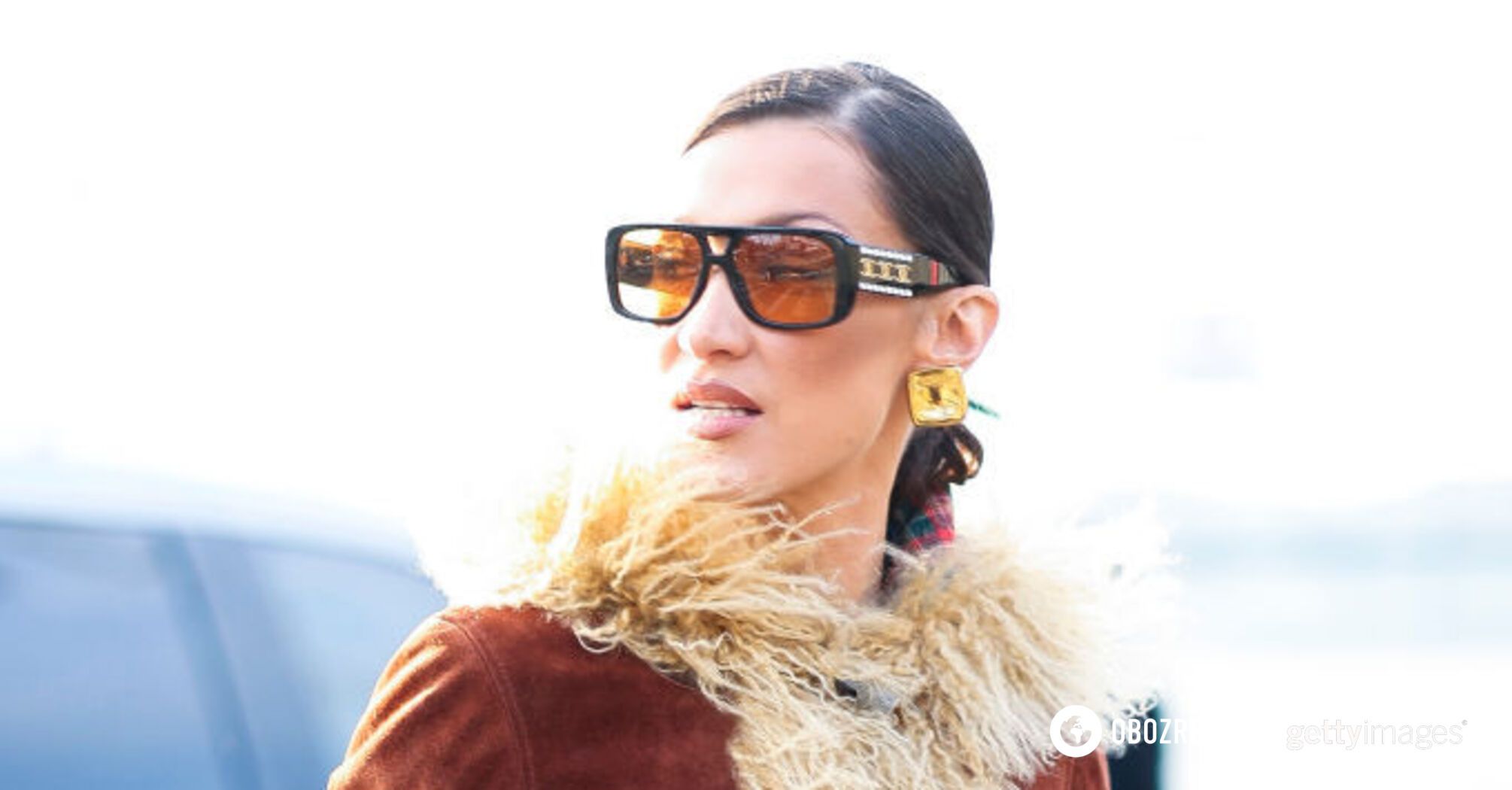 Bella Hadid impressed with a stylish winter retro look. Photo