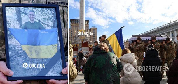 Na Majdanie w Kijowie żegnali polskiego wolontariusza Filipa Antosiaka. Zdjęcia i wideo