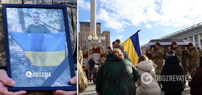 Na Majdanie w Kijowie żegnali polskiego wolontariusza Filipa Antosiaka. Zdjęcia i wideo