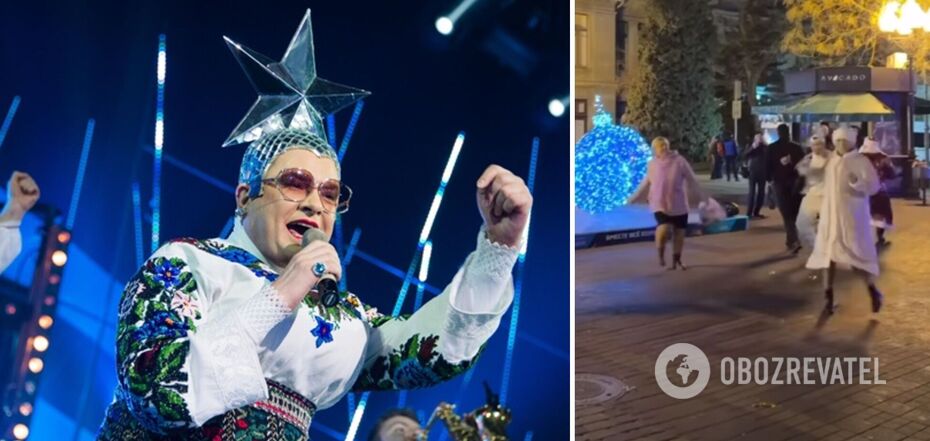 "Crimea is ours!" Residents of occupied Simferopol celebrated New Year's Eve to Verka Serdyuchka's hit: even Santa Claus and Snow Maiden danced
