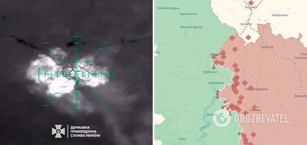 "Phoenix" drones dictate rules to occupants: the State Border Guard Service of Ukraine shows work on the enemy in Kupiansk direction. Video