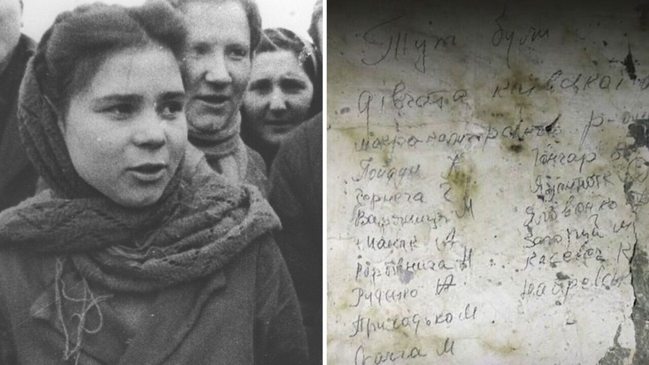 "There were girls here": "greetings" from Ukrainian Ostarbeiters found on the walls of a bomb shelter in Germany