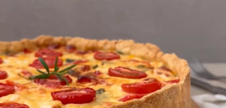 Chicken and mushroom quiche: a classic dish that the whole family will love