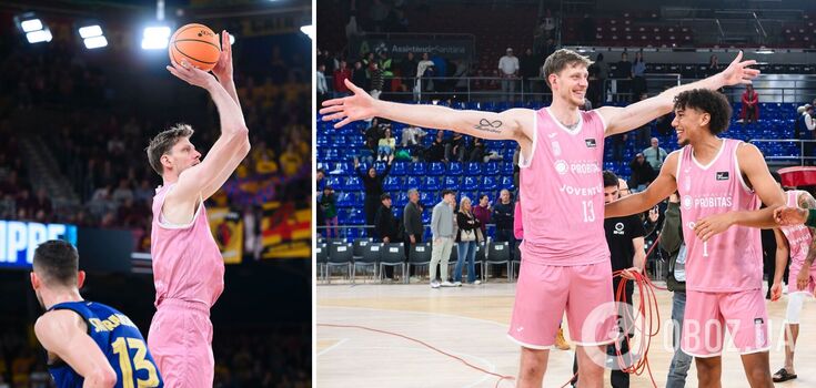 The captain of the Ukrainian national team made an extravaganza in the match against Barcelona in the Spanish basketball championship. Video
