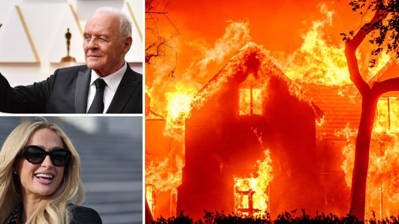 Ruins and ashes: Anthony Hopkins, Paris Hilton and other Hollywood stars lost their luxury homes to fires in California