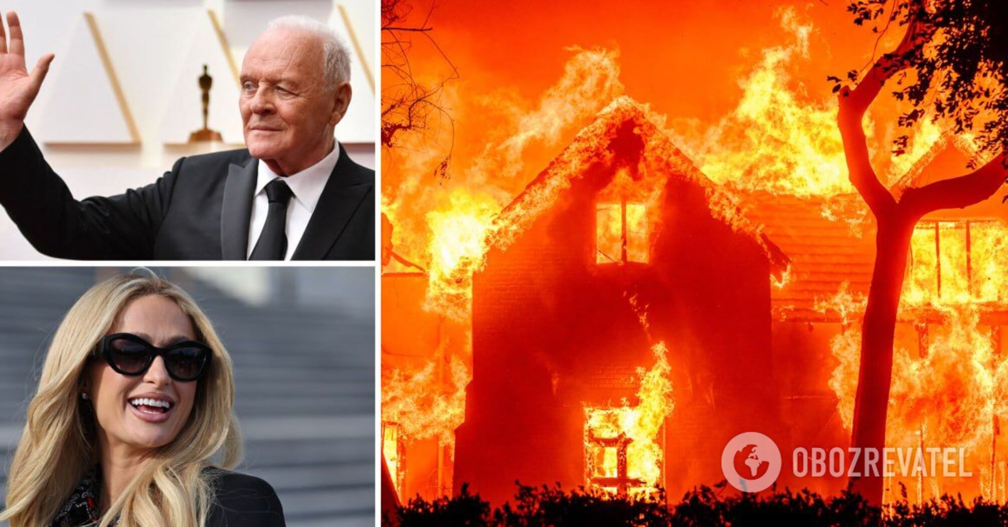 Ruins and ashes: Anthony Hopkins, Paris Hilton and other Hollywood stars lost their luxury homes to fires in California