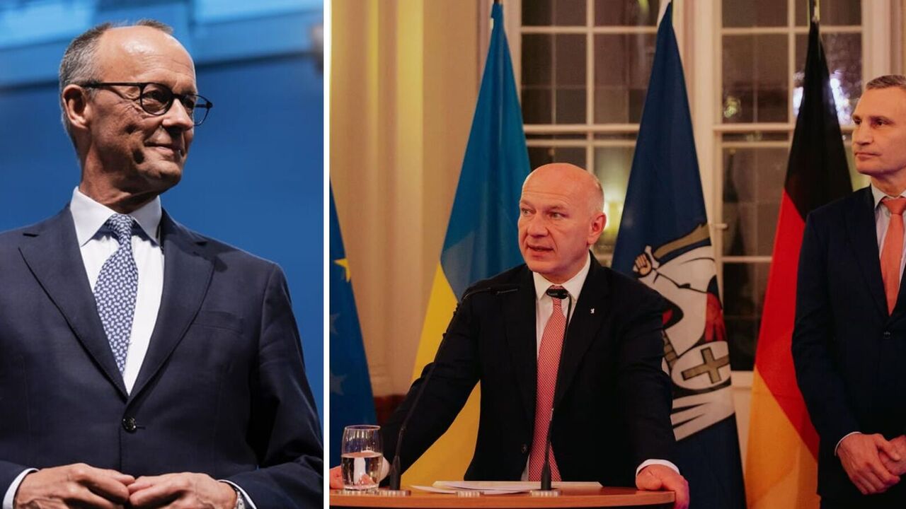 "Тримаємо кулаки за Вас": Кличко разом з мером Берліна Вегнером привітали Мерца з 70 днем народження