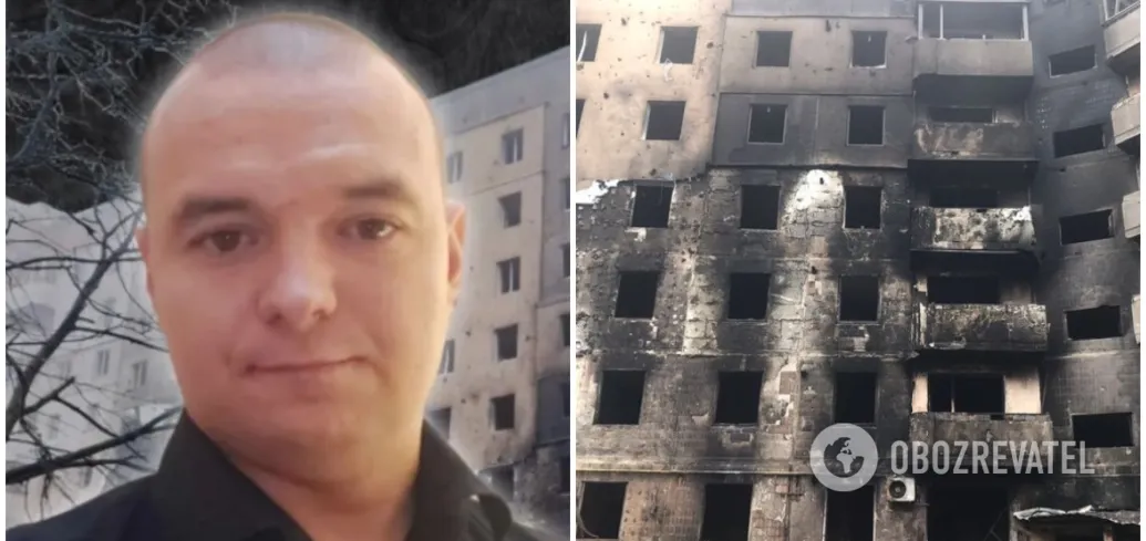 Облив себе водою і поліз у вогонь: журналісти розшукали тернополянина, який рятував людей зі зруйнованого російською ракетою будинку. Фото