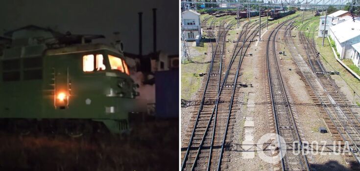 У Росії українські агенти знищили електровоз, який перевозив військові вантажі