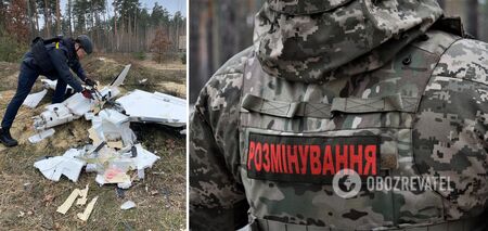 W jednej z dzielnic obwodu kijowskiego znaleziono wrak rosyjskiego bezzałogowego statku powietrznego Gerbera. Szczegóły i zdjęcia