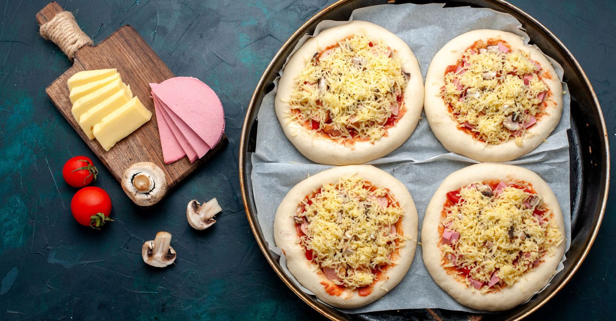 The most successful pizza for a snack in 15 minutes: sharing the recipe