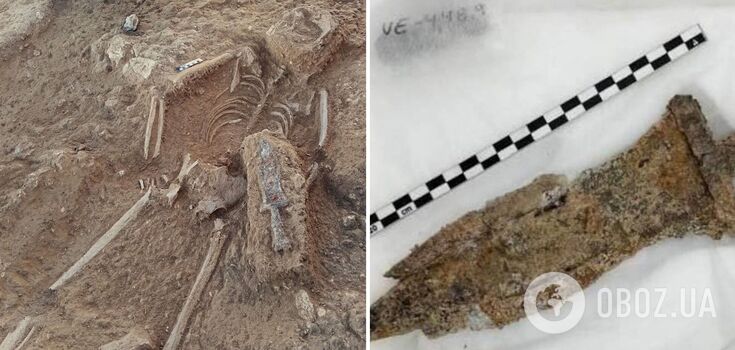 Remains of a Roman soldier buried with a dagger in his back found in Spain