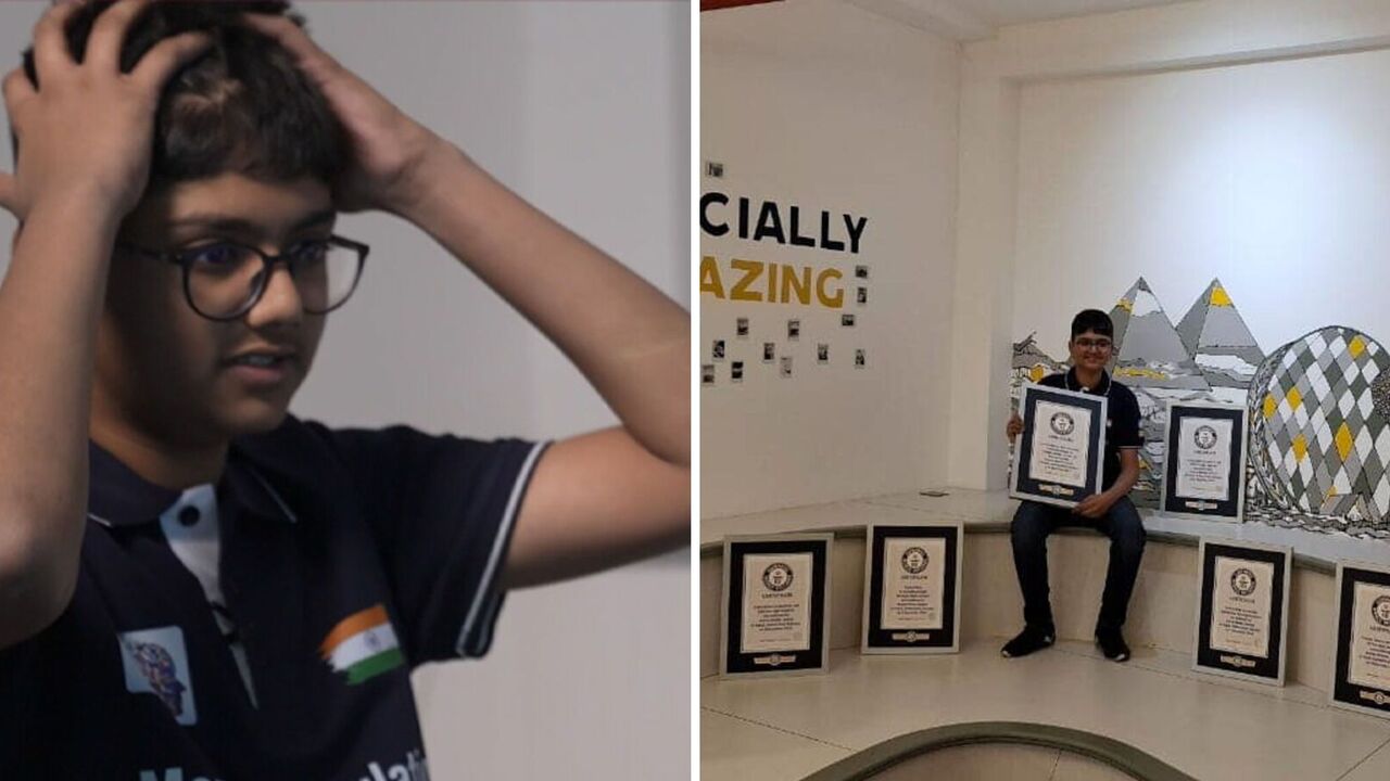 Human calculator. A 14-year-old prodigy from India broke six Guinness World Records in one day