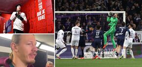 The Russian national team player refused to speak Russian after the match in Paris. Video