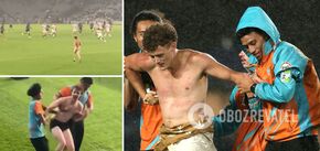 A completely naked runner breaks into a match in New Zealand and becomes a social media hero. Video