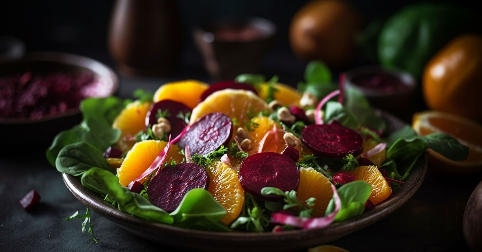 Healthy and original beetroot salad: no more than 5 minutes to prepare
