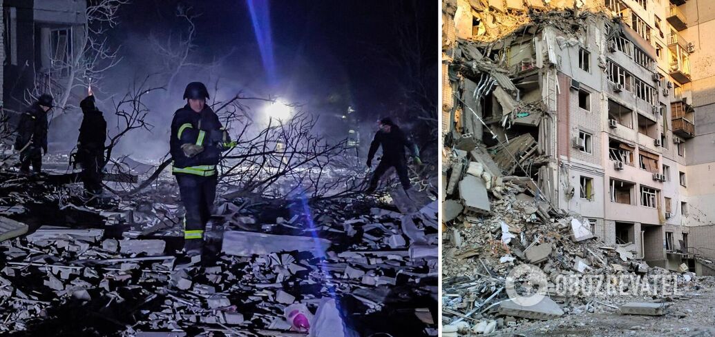 Rosyjskie samoloty zaatakowały Chersoń: bomba trafiła w 9-piętrowy budynek, wśród ofiar są dzieci. Zdjęcia i wideo