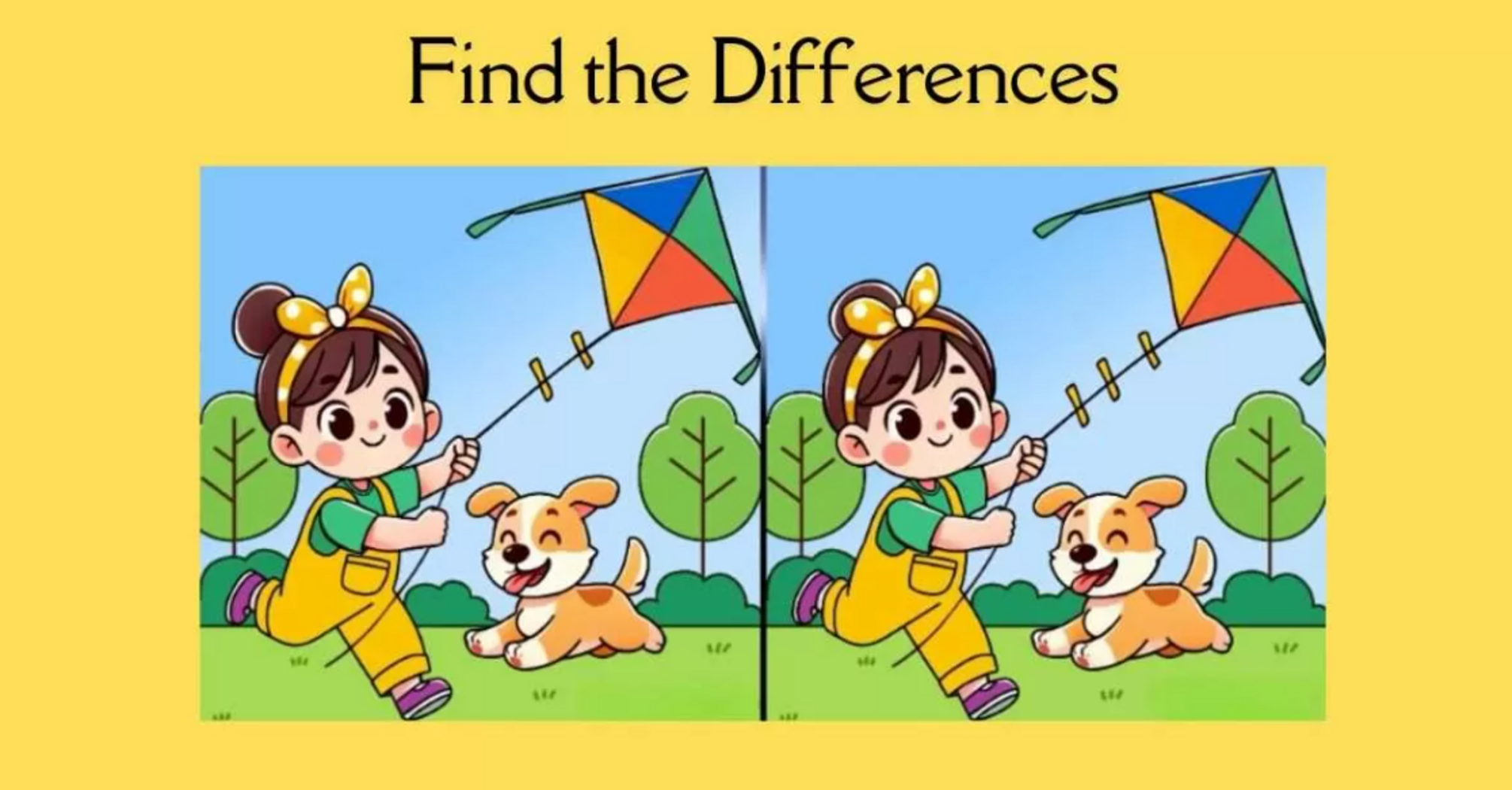 Find three differences: a fun puzzle both adults and children will enjoy