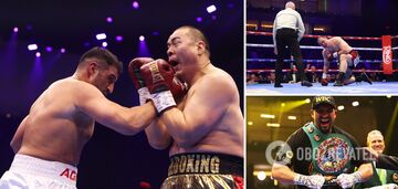 The undefeated super heavyweight rose from a knockdown and knocked out the Chinese giant, becoming a contender for Usyk's belt. Video