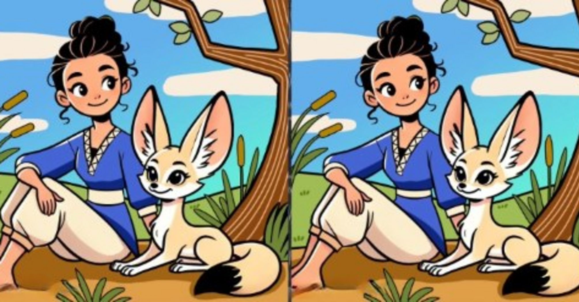 Find three differences: a tricky puzzle