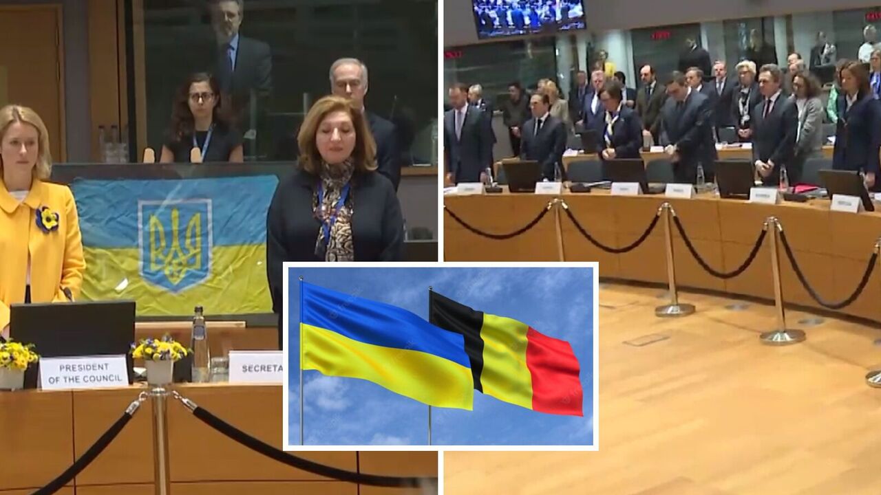 In Brussels, the meeting of the Foreign Affairs Council began with a minute of silence and the sound of an air raid alarm. Video
