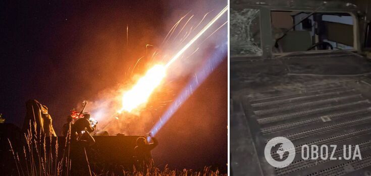Exploded right next to an air defense vehicle: Kyiv's sky defenders showed how they shot down Russian Shaheeds. Video