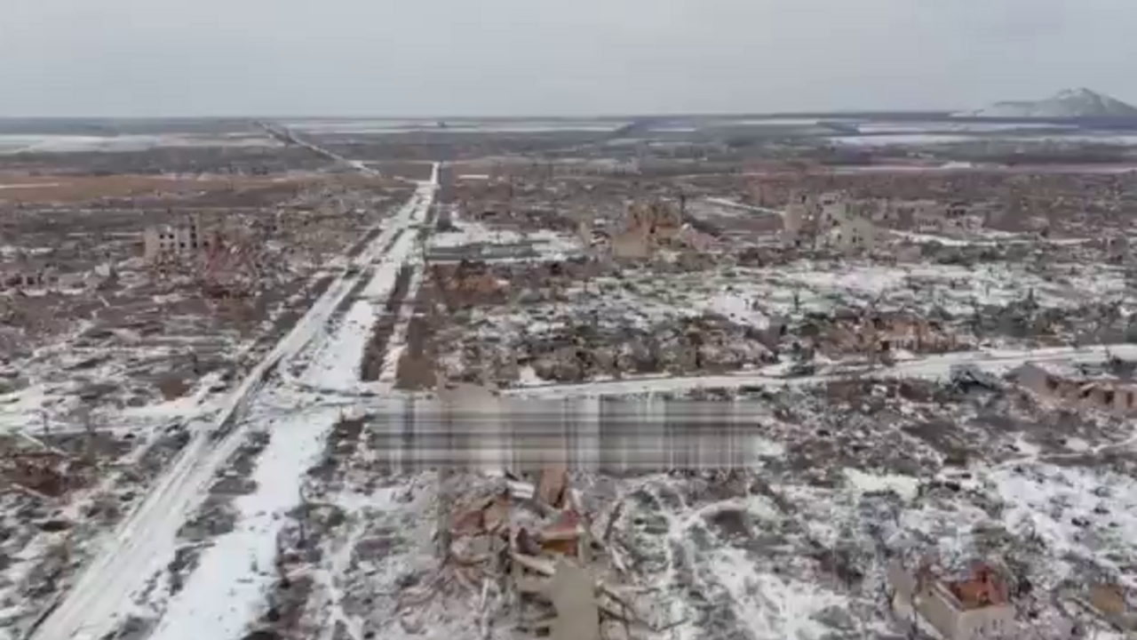 "Russia came and destroyed everything": an aerial view of Marinka in Donetsk Oblast was posted online. Video