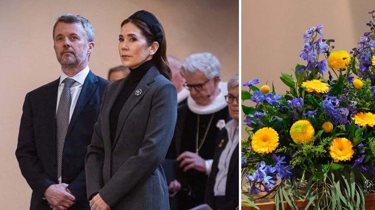 W rocznicę inwazji na pełną skalę król i królowa Danii wzięli udział w nabożeństwie wspierającym naród ukraiński. Zdjęcie