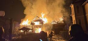 Russia targets Kyiv region with drones again: private house on fire, there is a victim and two injured. Photo and video