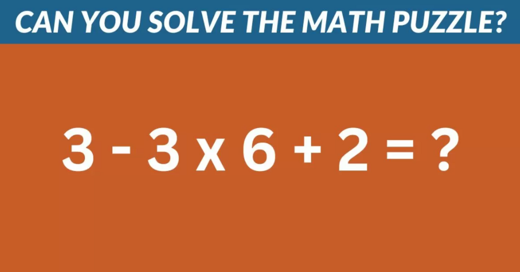 Check your IQ: a confusing math puzzle