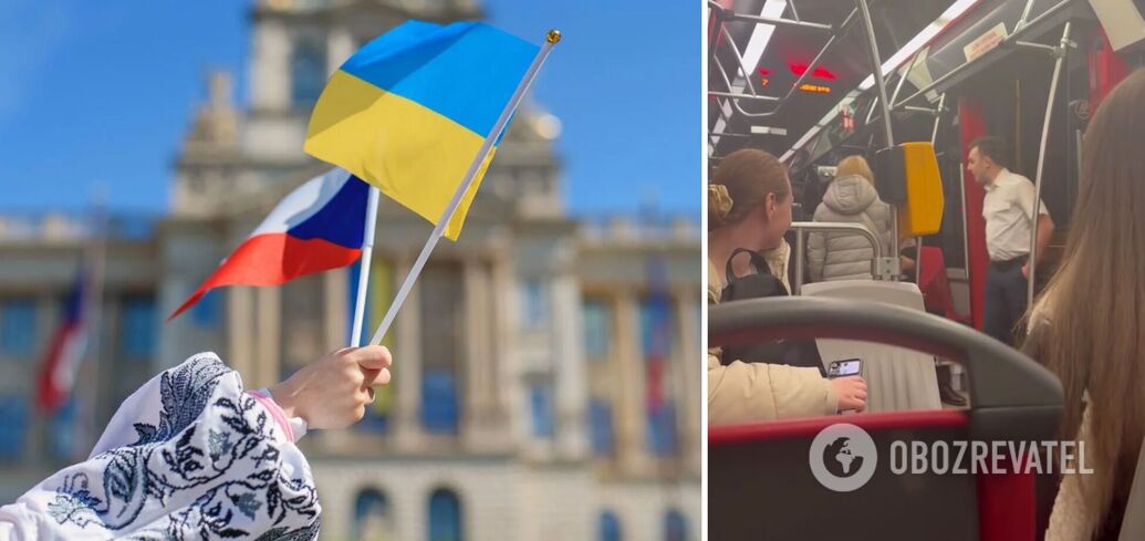 'You have no right to be in this country': in the Czech Republic, a tram driver hit a Ukrainian in the presence of a small child. Video