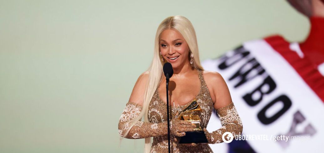 Sukienka Beyoncé na gali Grammy 2025 zawiodła piosenkarkę w najważniejszym momencie. Zdjęcie