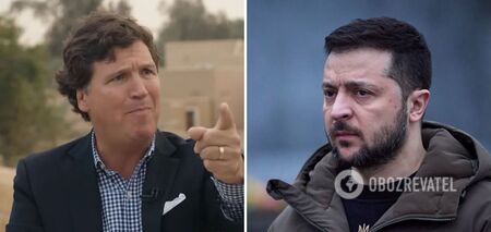 "On po prostu wprowadza ludzi w błąd". Zełenski radzi Tuckerowi Carlsonowi, by przestał lizać tyłek Putinowi. Wideo