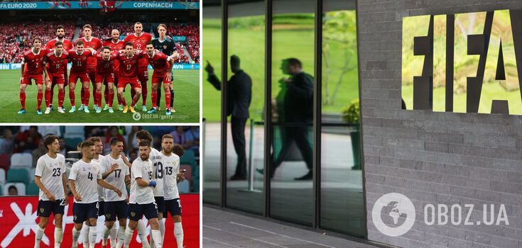 FIFA suspends the country's football federation after it refused to play Russia