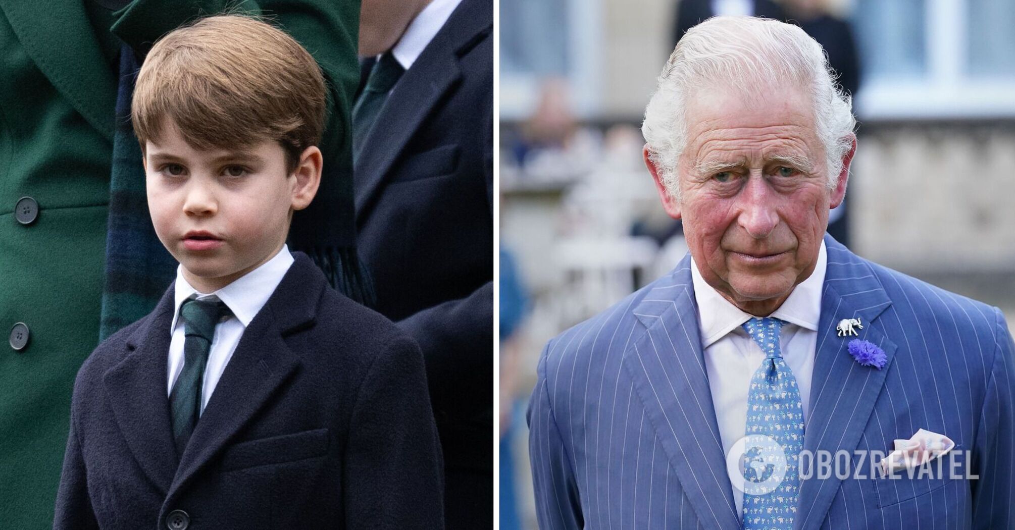 A copy of his grandfather. Royal fans noticed the resemblance between Prince Louis and King Charles III as a child