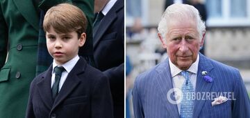 A copy of his grandfather. Royal fans noticed the resemblance between Prince Louis and King Charles III as a child