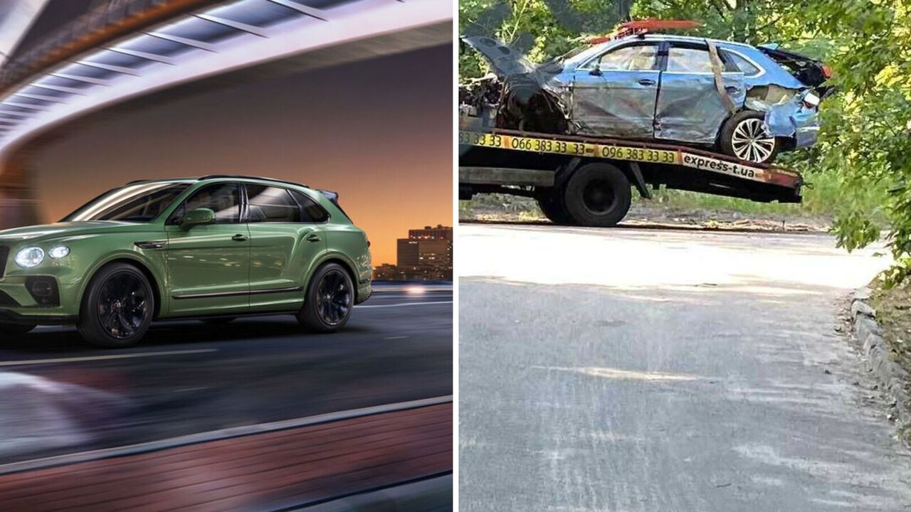 В Киеве владелец люксового Bentley Bentayga разбил его через день после покупки. Фото