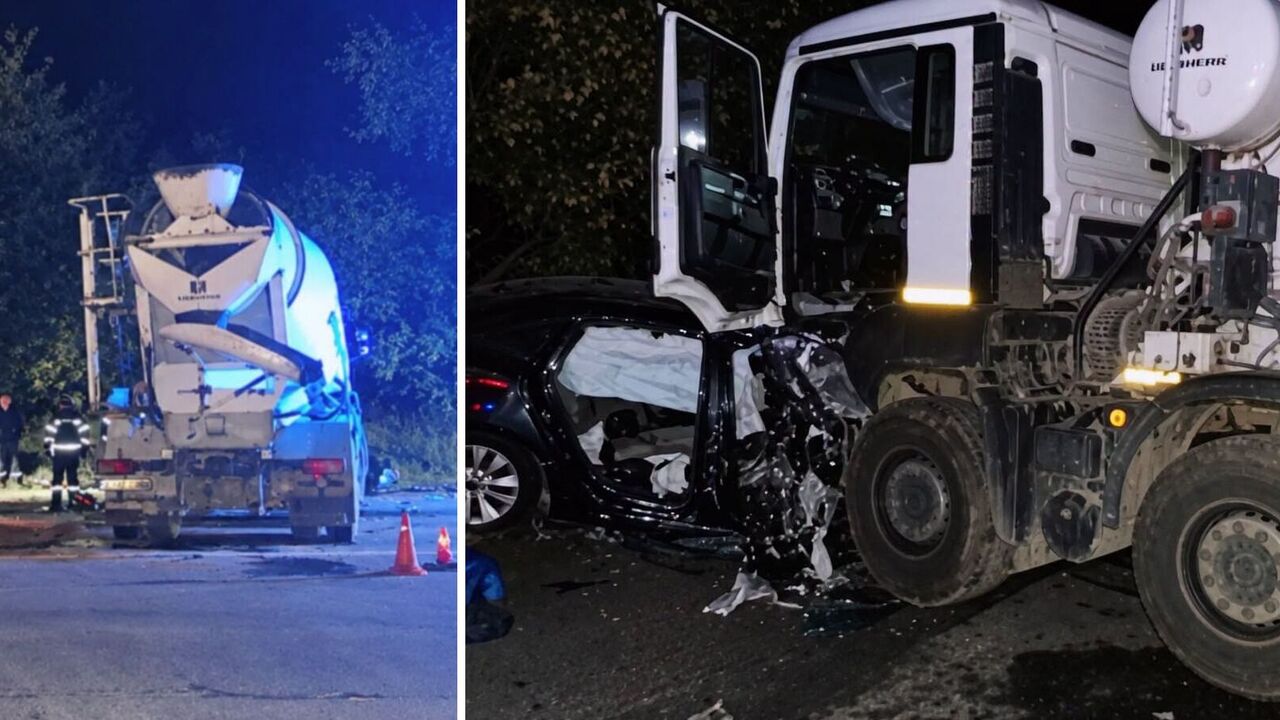 Под Киевом автобетоносмеситель протаранил легковой автомобиль: погибли двое мужчин. Подробности и фото